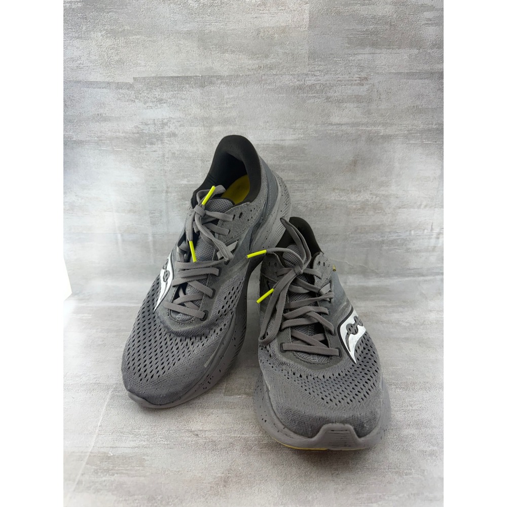 Saucony Ride 16 Men Gray Yellow Running Shoes S20830-115 Size 8.5